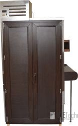 Кегератор BERK 8 ЭКОНОМ (вариант для торгового зала) с двустворчатым дверным проемом с рамой ламинированной цветом венге